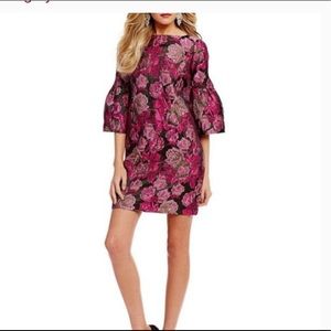 Badgley Mischka Floral Jacquard Sharon Dress